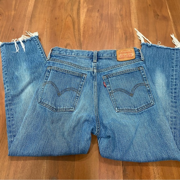 Levi’s White Oak Cone Denim Wedgie button fly 26 retro blogger fav raw crop - Picture 13 of 14